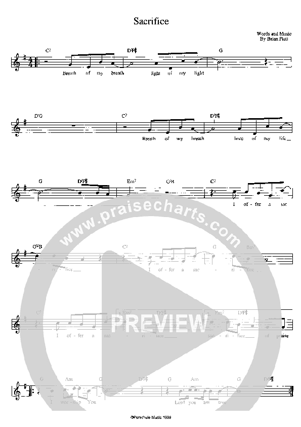 Sacrifice Lead Sheet (Solace)