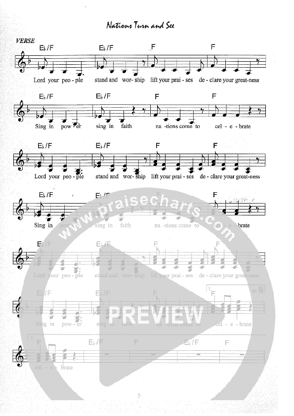 Nations Turn and See Lead Sheet (Kate Wray)