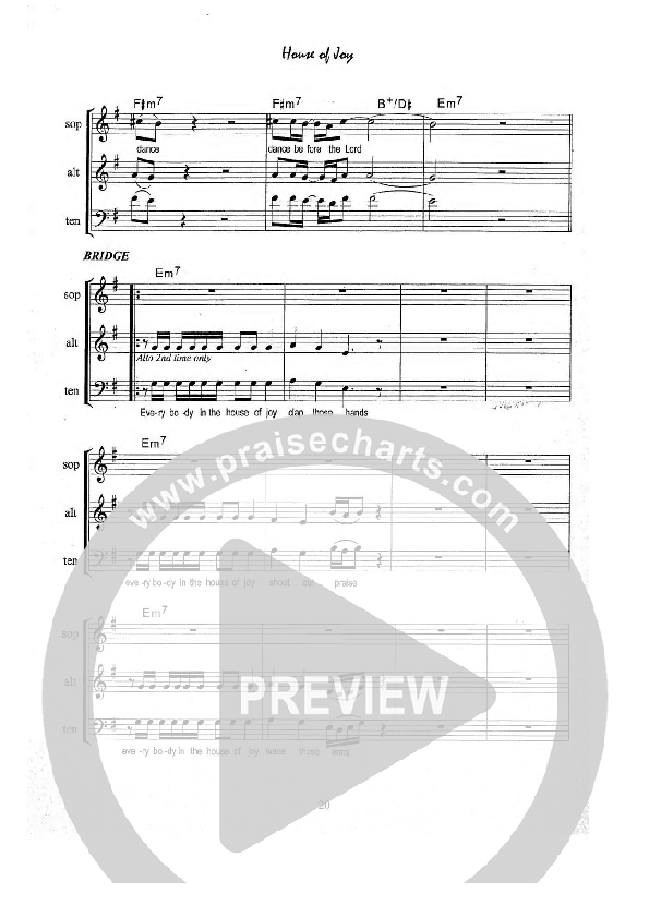 House of Joy Lead Sheet (Kate Wray)