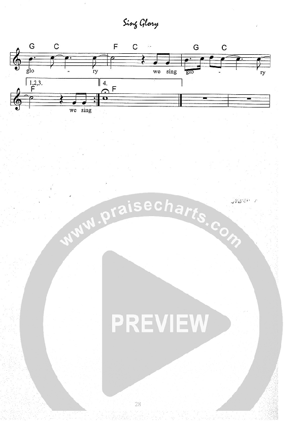 Sing Glory Lead Sheet (Kate Wray)