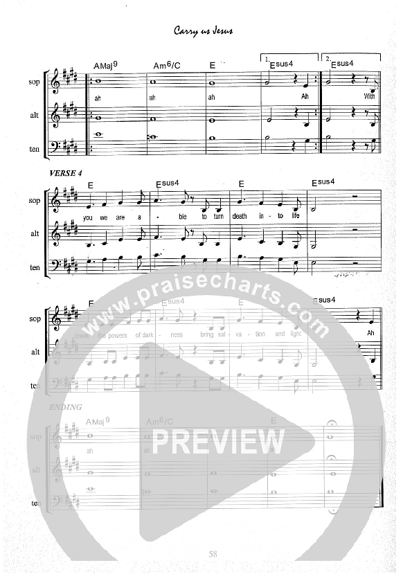 Carry Us Jesus Lead Sheet (SAT) (Kate Wray)
