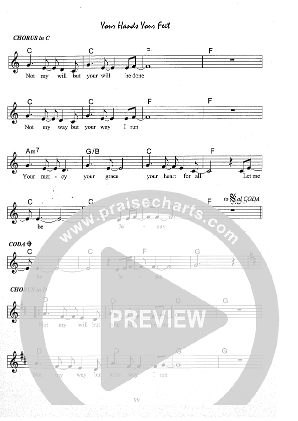 Your Hands Your Feet Lead Sheet (Kate Wray)