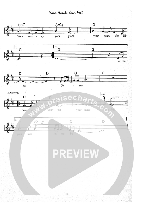 Your Hands Your Feet Lead Sheet (Kate Wray)