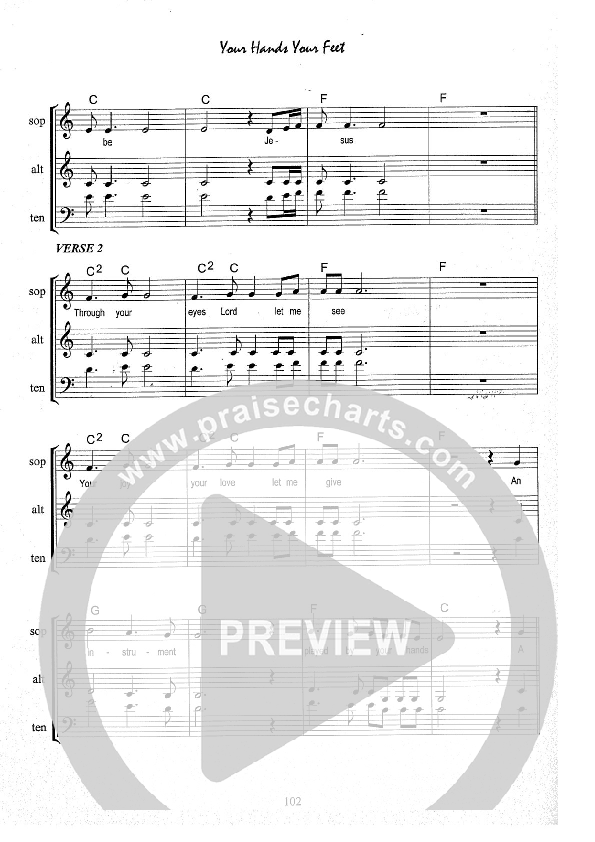 Your Hands Your Feet Lead Sheet (Kate Wray)