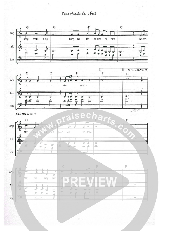 Your Hands Your Feet Lead Sheet (Kate Wray)