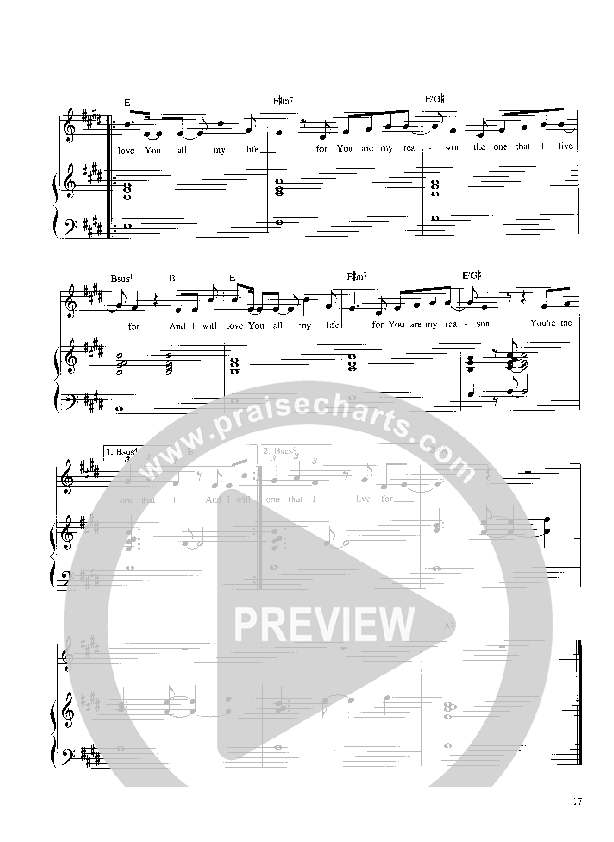 All My Life Lead Sheet (Parachute Band)