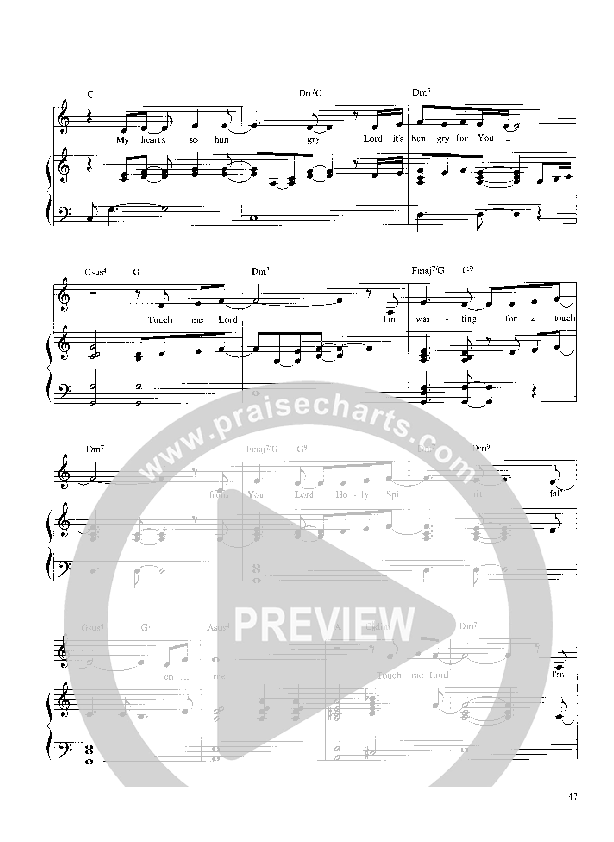 Touch Me Lord Lead Sheet (Parachute Band)