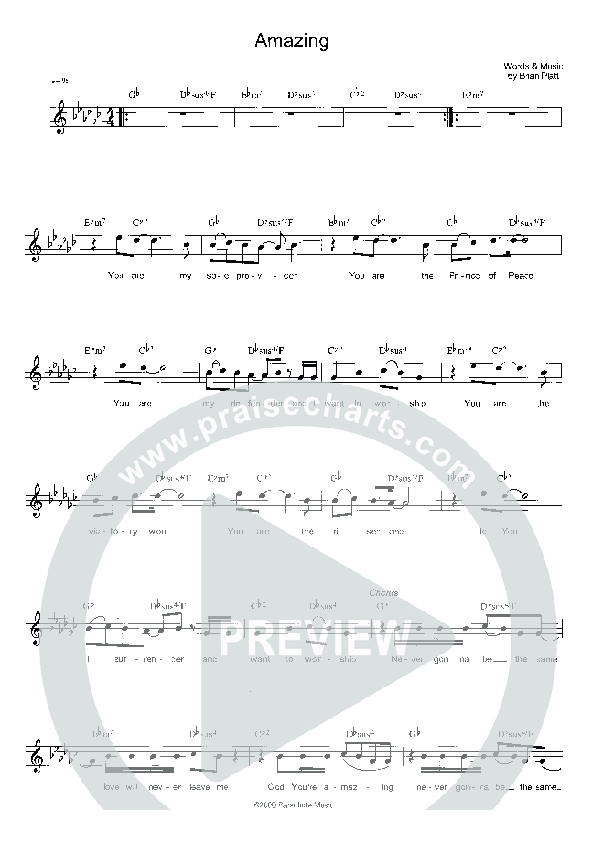 Amazing Lead Sheet (Parachute Band)