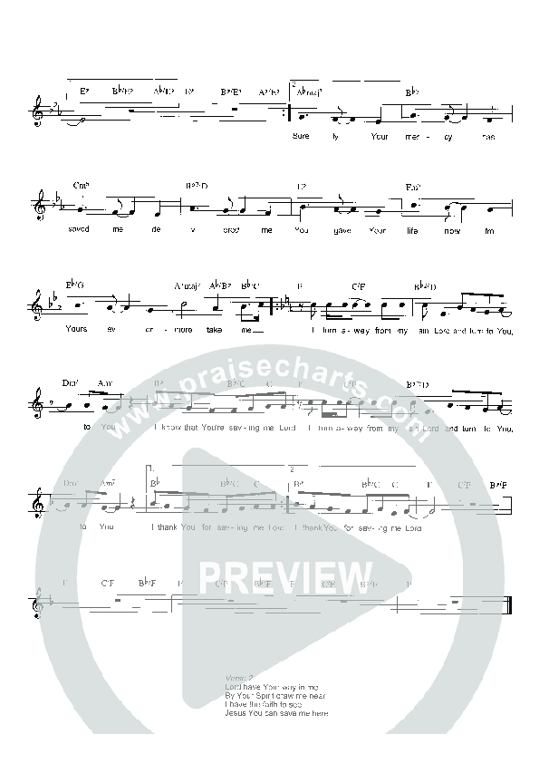 Salvation Song Lead Sheet (Parachute Band)