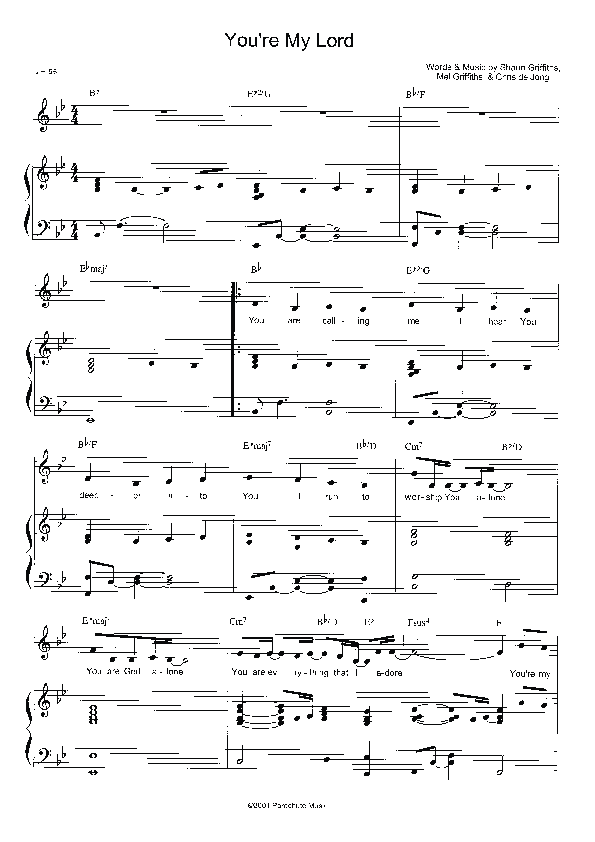 You're My Lord Lead Sheet (Parachute Band)