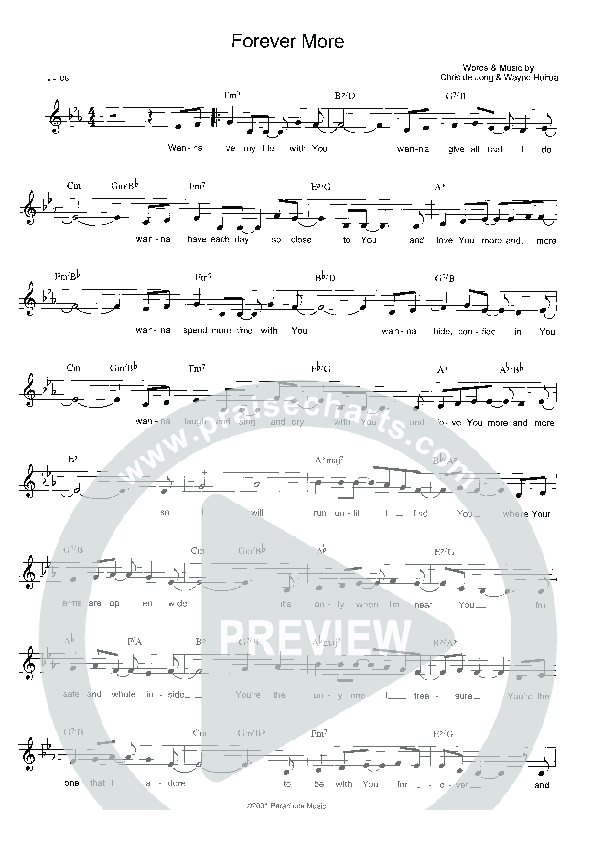 Forever More Lead Sheet (Parachute Band)