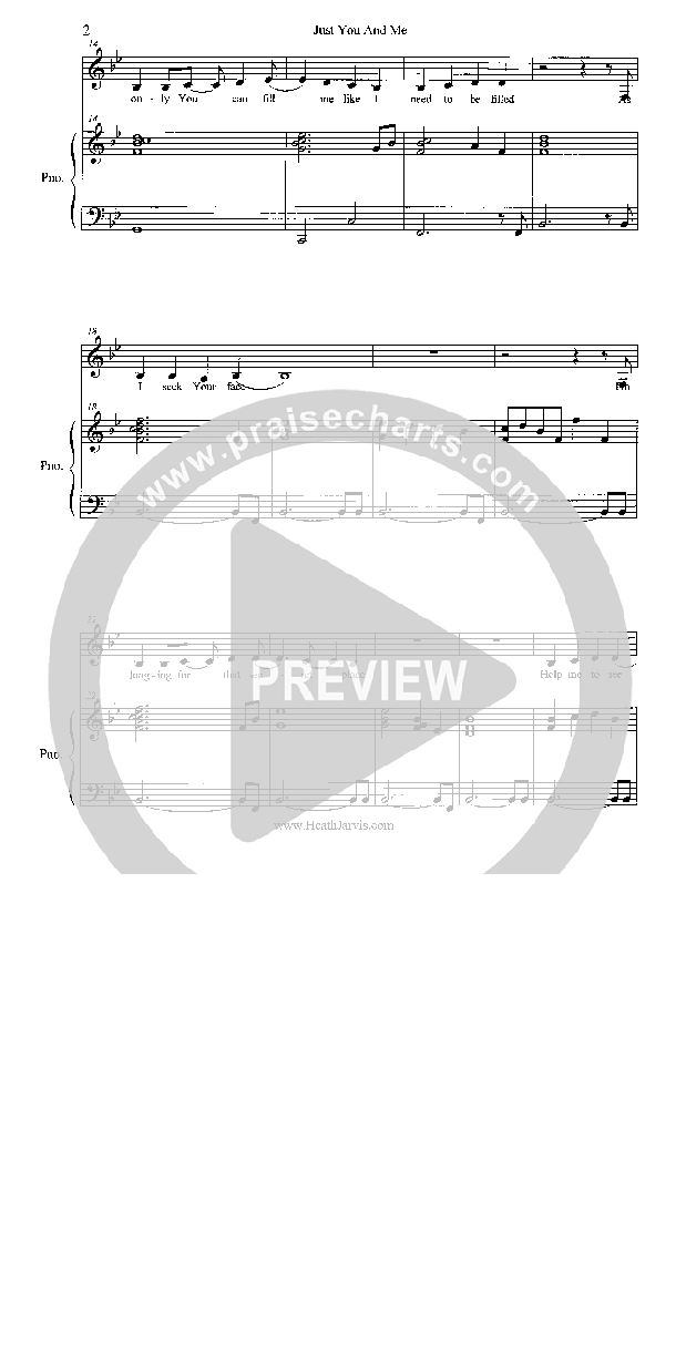 Just You And Me Lead & Piano (Heath Jarvis)