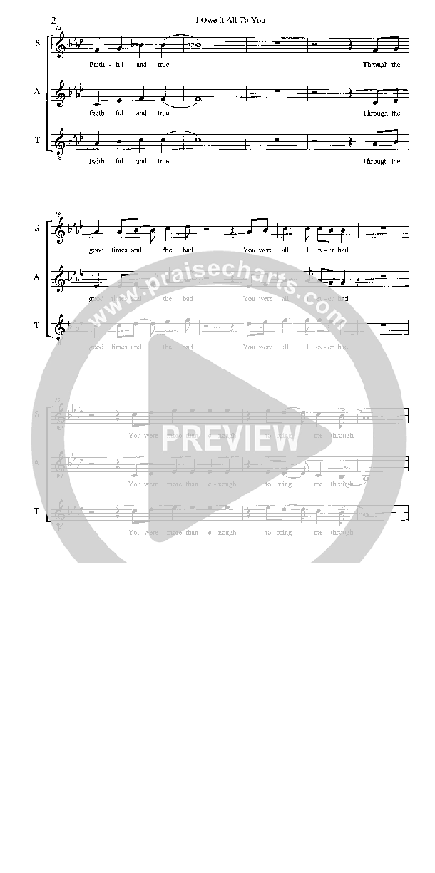 I Owe It All To You Lead Sheet (SAT) (Heath Jarvis)