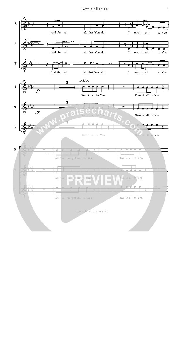 I Owe It All To You Lead Sheet (SAT) (Heath Jarvis)