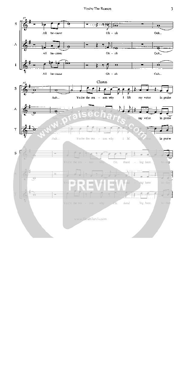 You're The Reason Lead Sheet (SAT) (Heath Jarvis)