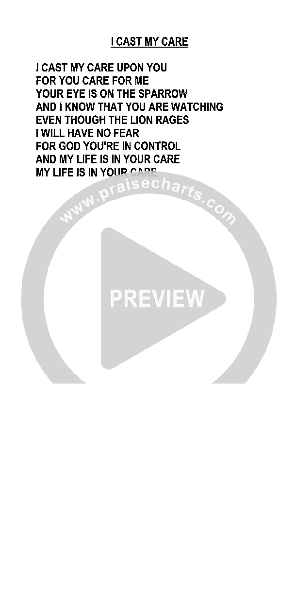I Cast My Care Chords & Lyrics (Heath Jarvis)