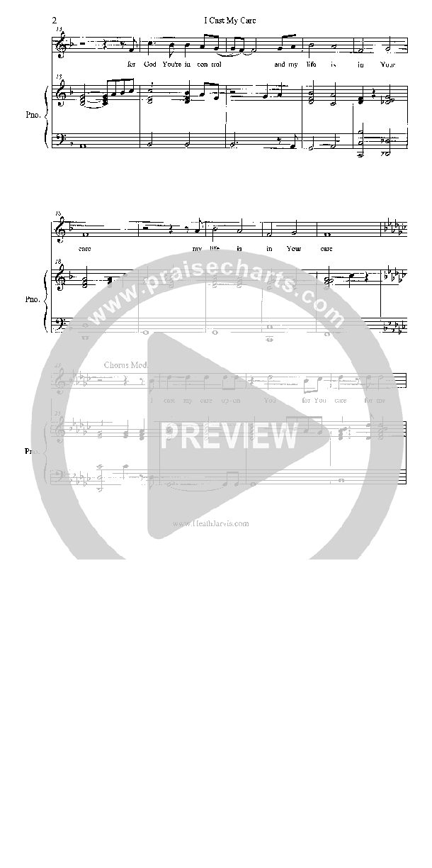 I Cast My Care Lead & Piano (Heath Jarvis)