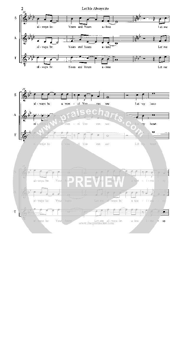 Let Me Always Be Lead Sheet (SAT) (Heath Jarvis)