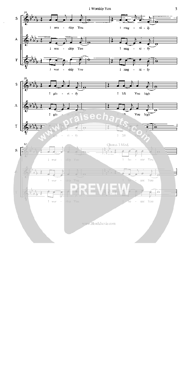 I Worship You Lead Sheet (SAT) (Heath Jarvis)