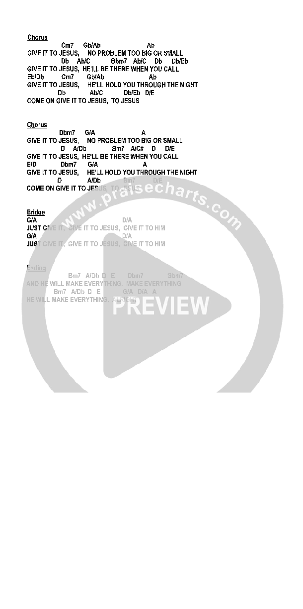 Give It To Jesus Chords & Lyrics (Heath Jarvis)