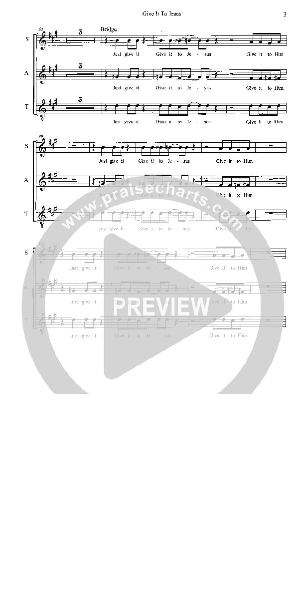 Give It To Jesus Lead Sheet (SAT) (Heath Jarvis)