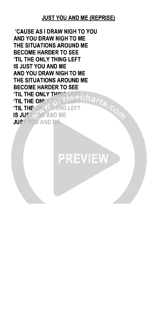 Just You And Me (Reprise) Chords & Lyrics (Heath Jarvis)