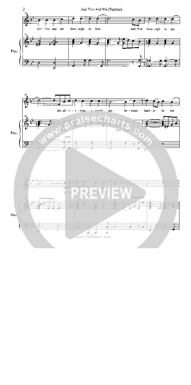 Just You And Me (Reprise) Lead & Piano (Heath Jarvis)