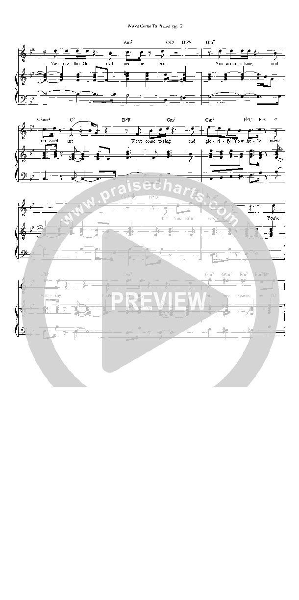 We've Come To Praise Lead & Piano (Heath Jarvis)