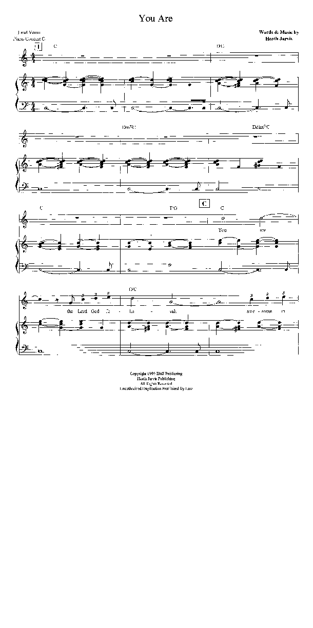 You Are Lead & Piano (Heath Jarvis)