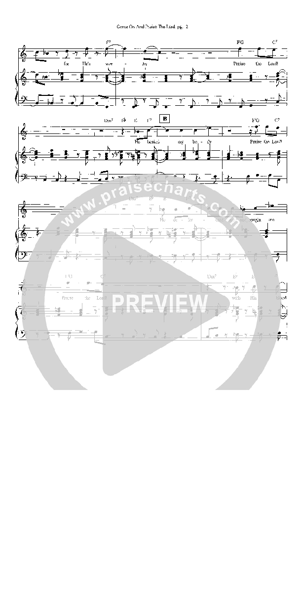 Come On And Praise The Lord Lead & Piano (Heath Jarvis)