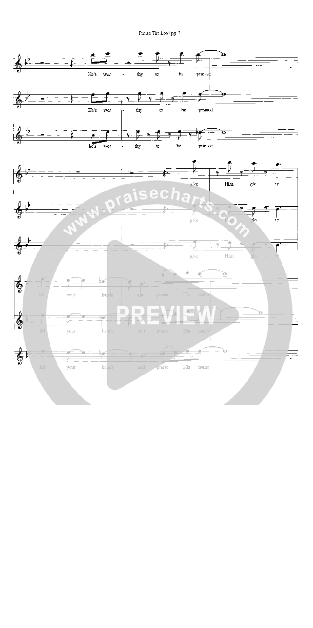 Praise The Lord Lead Sheet (SAT) (Heath Jarvis)