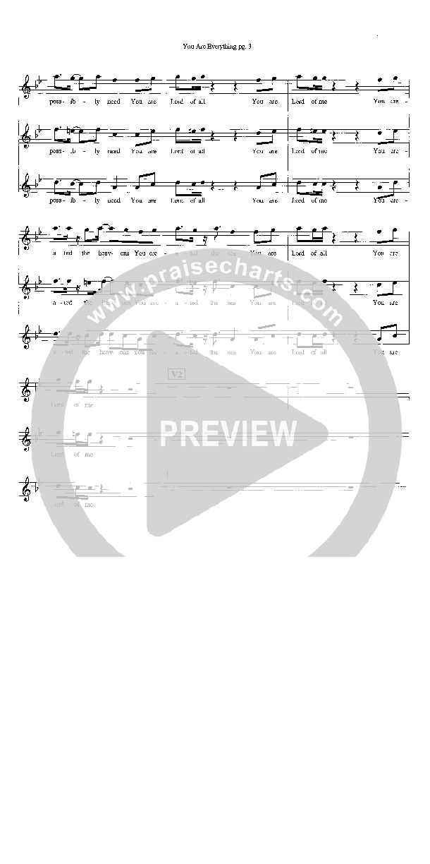 You Are Everything Lead Sheet (SAT) (Heath Jarvis)