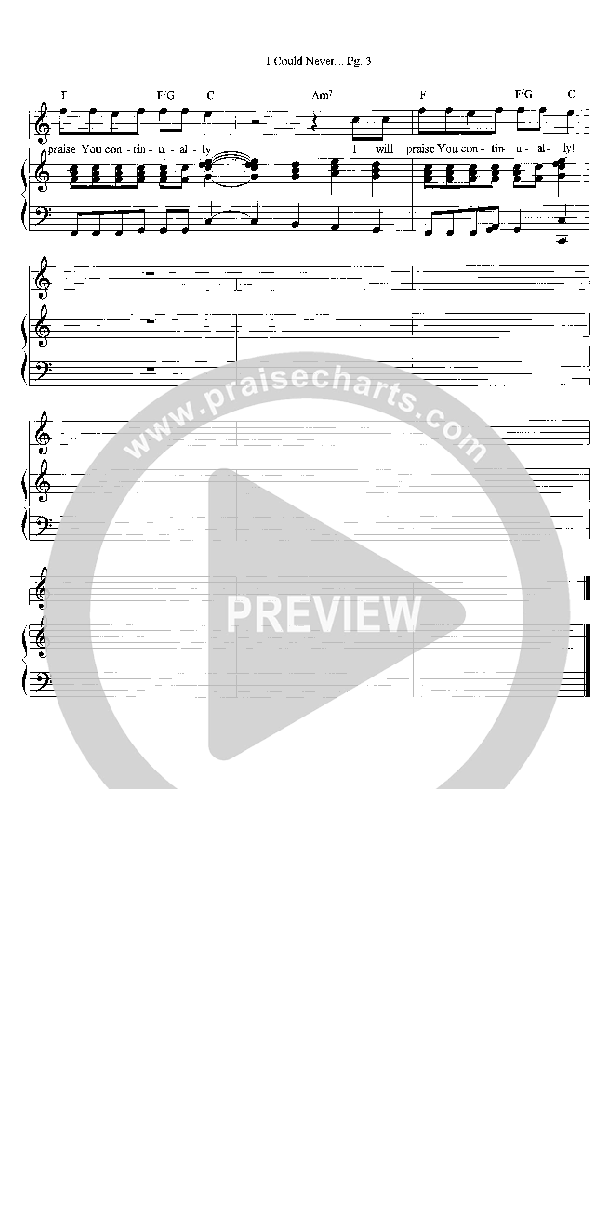 I Could Never Praise You Enough Lead & Piano (Heath Jarvis)