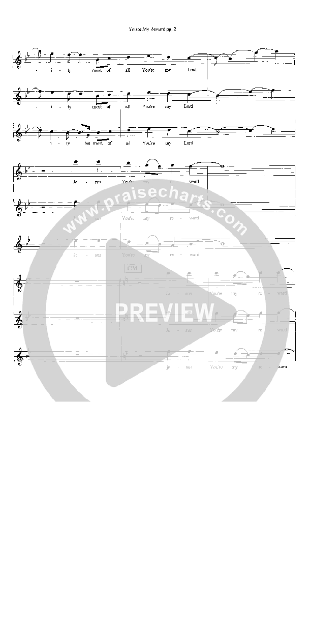 You're My Reward Lead Sheet (SAT) (Heath Jarvis)