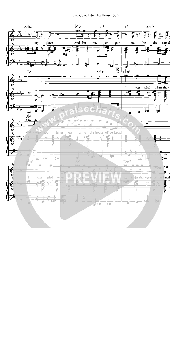 I've Come Into This House Lead & Piano (Heath Jarvis)