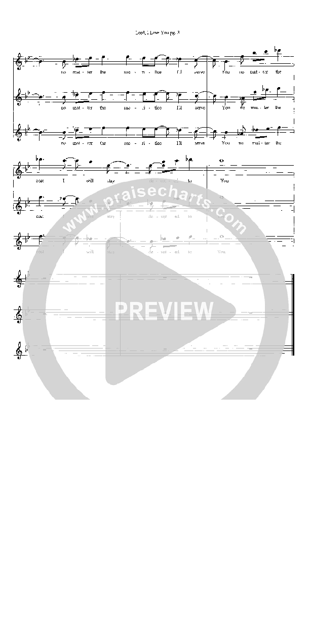 Lord I Love You Lead Sheet (SAT) (Heath Jarvis)