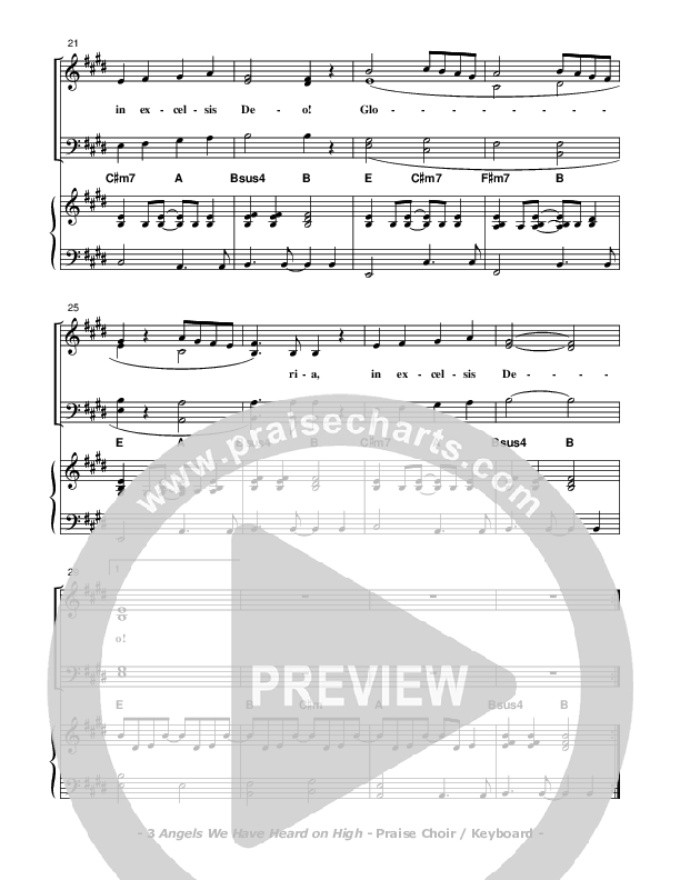 Angels We Have Heard On High Choir Sheet (Don Chapman)