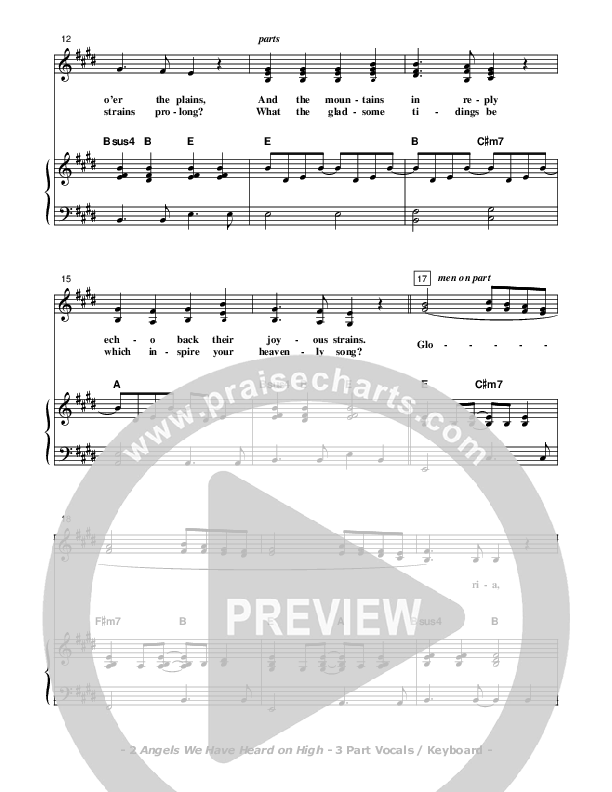 Angels We Have Heard On High Piano/Vocal (SAT) (Don Chapman)