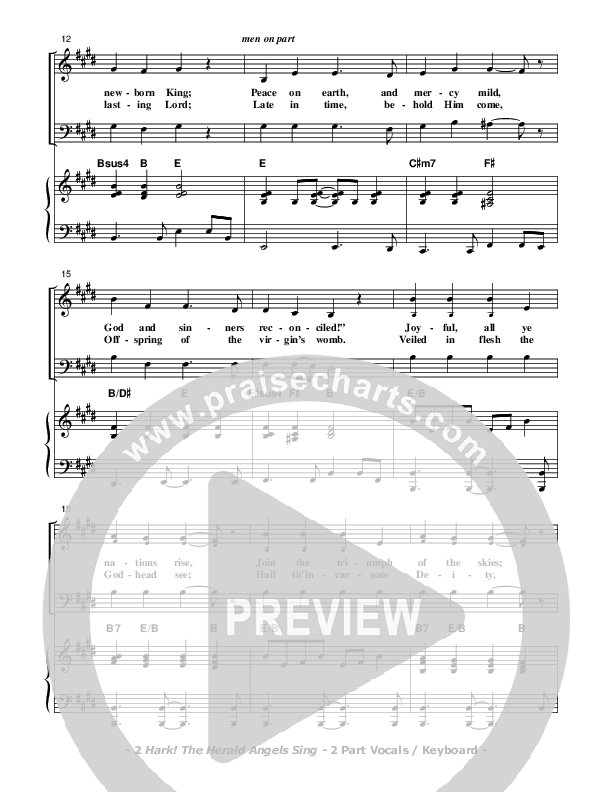 Hark The Herald Angels Sing Piano/Vocal (Don Chapman)