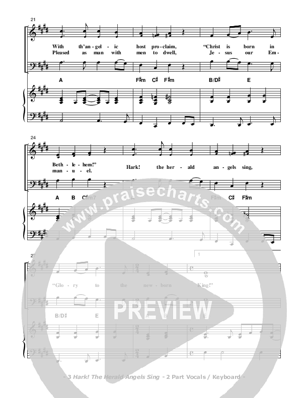 Hark The Herald Angels Sing Piano/Vocal (Don Chapman)