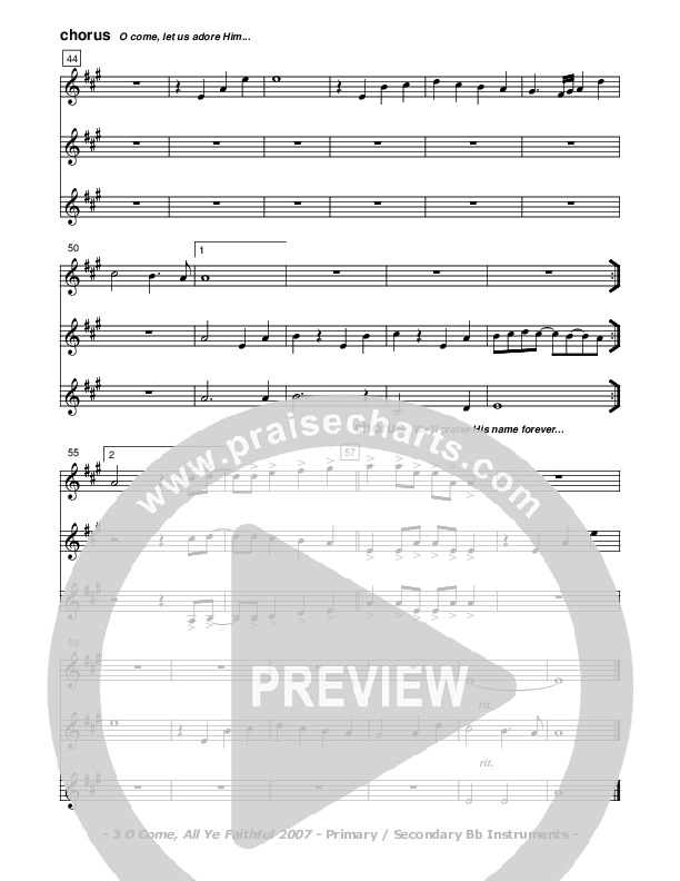 O Come All Ye Faithful Bb Instruments (Don Chapman)