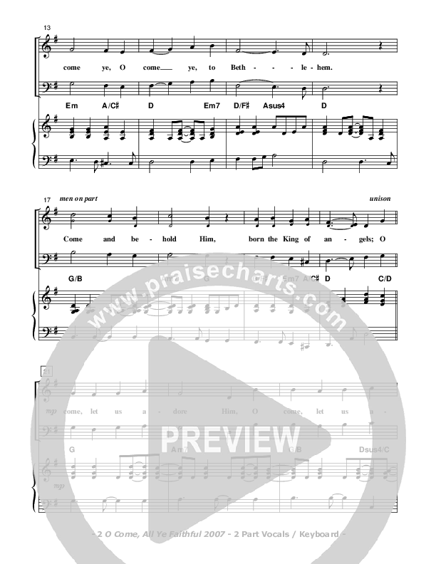 O Come All Ye Faithful Lead & Piano (Don Chapman)