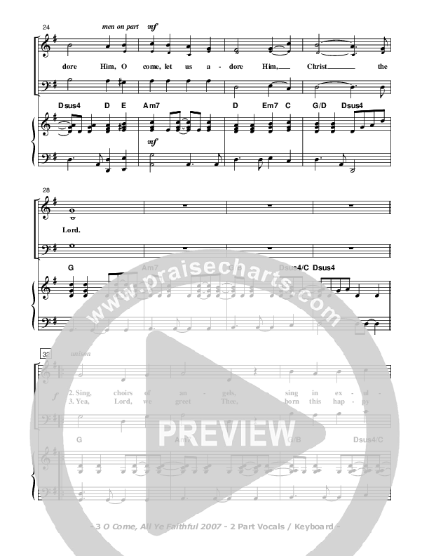 O Come All Ye Faithful Lead & Piano (Don Chapman)