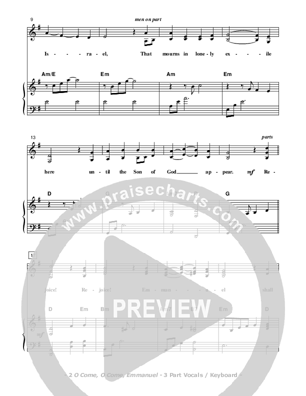 O Come O Come Emmanuel Piano/Vocal (SAT) (Don Chapman)