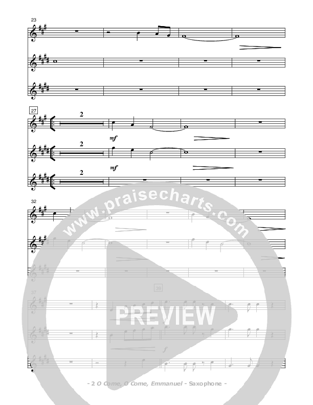 O Come O Come Emmanuel Saxophone (Don Chapman)