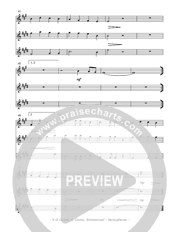 O Come O Come Emmanuel Saxophone (Don Chapman)