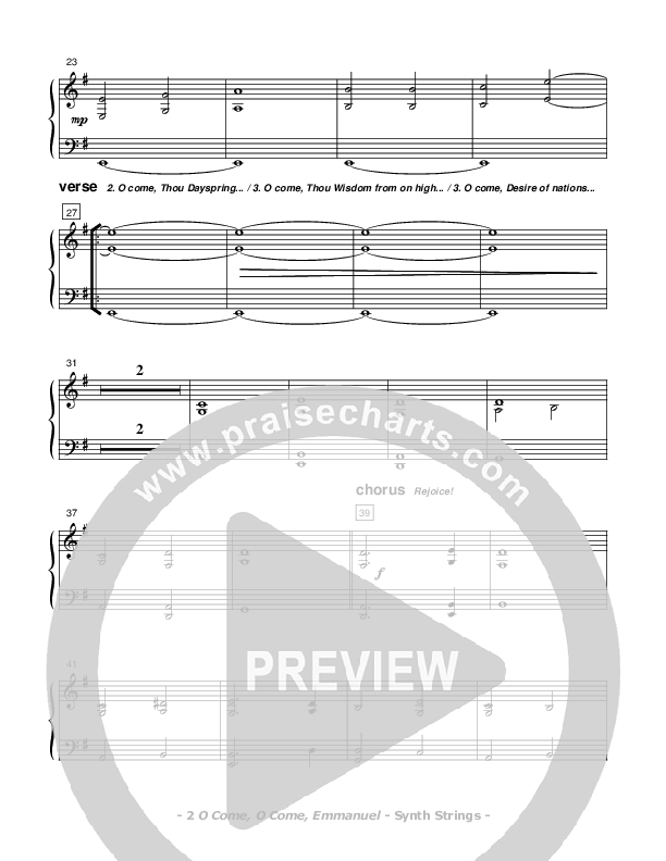 O Come O Come Emmanuel Synth Strings (Don Chapman)