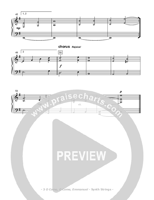 O Come O Come Emmanuel Synth Strings (Don Chapman)