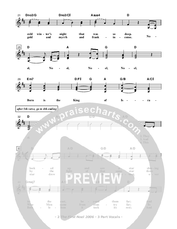 The First Noel Lead Sheet (SAT) (Don Chapman)