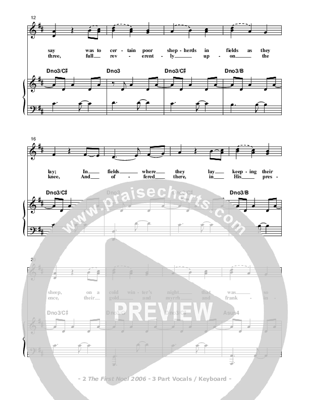 The First Noel Piano/Vocal (SAT) (Don Chapman)